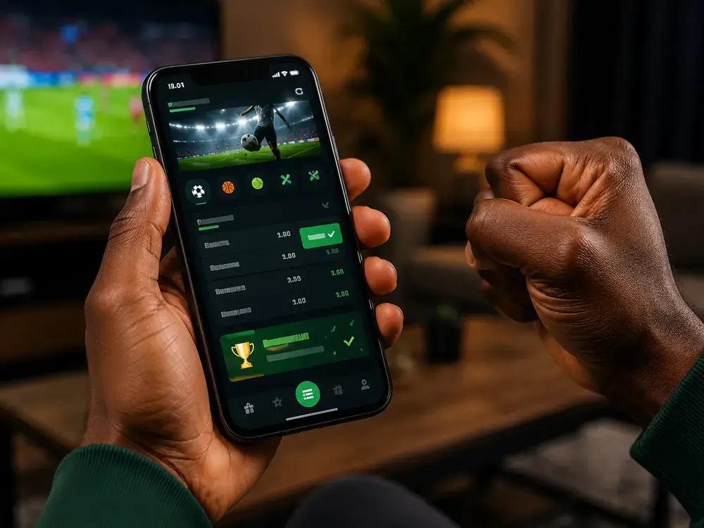 Nigerian bettor checking a won bet payout on a betting app after a real ₦500 OPay withdrawal test