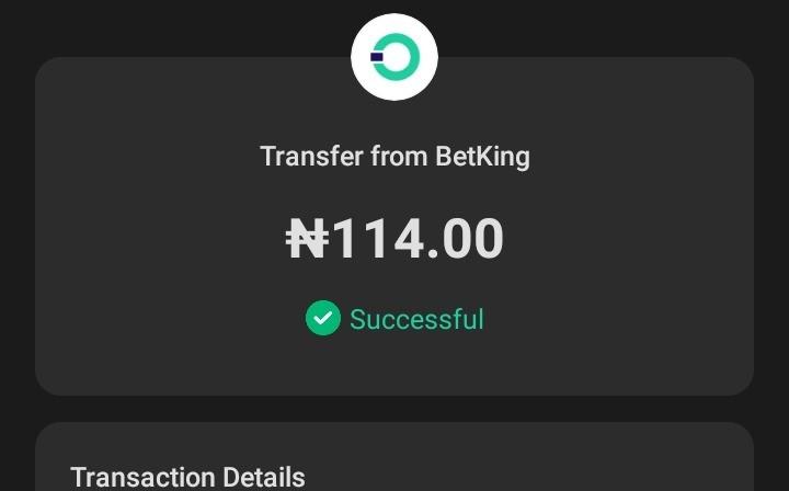 BetKing ₦114 withdrawal paid into OPay and marked Successful — from our 18 June 2026 OPay payout test