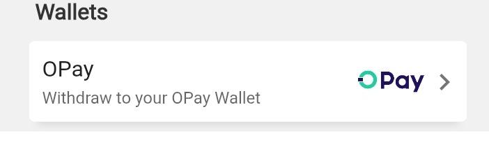 Betway Withdraw Funds list with the OPay wallet option