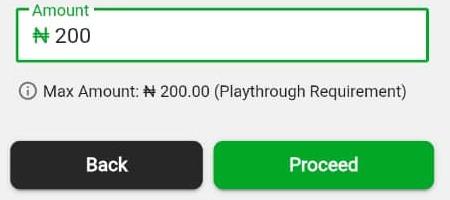 Betway OPay withdrawal of ₦200, capped at ₦200 by a playthrough requirement