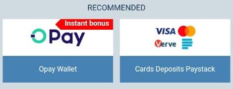 1xBet deposit methods with OPay Wallet selected