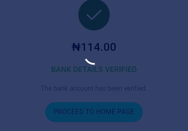 BetKing 'Bank details verified' screen for the ₦114 withdrawal